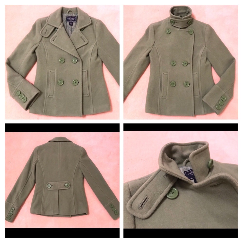 Amer. Eagle Convertible Collar Peacoat